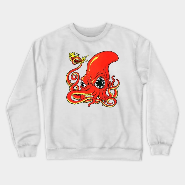 Hot Octopus Crewneck Sweatshirt by Ilustra Zee Art